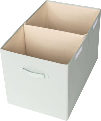Recycled Fabric Toy Chest, Extra Large, With Lid, Gingham Beige