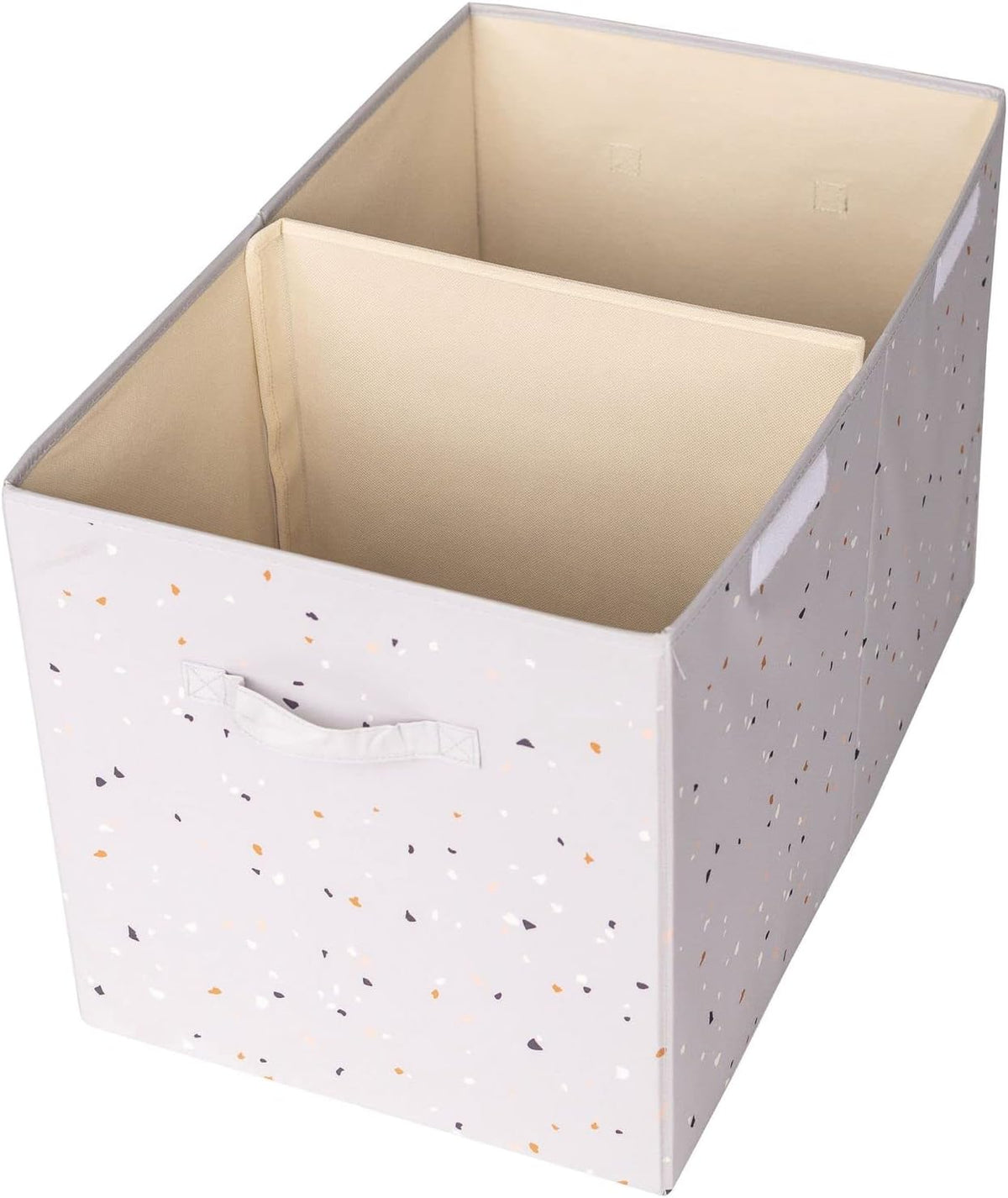 Recycled Fabric Toy Chest, Extra Large, With Lid, Gingham Beige