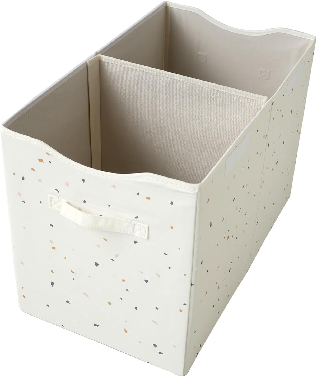 Recycled Fabric Toy Chest, Extra Large, With Lid, Gingham Beige