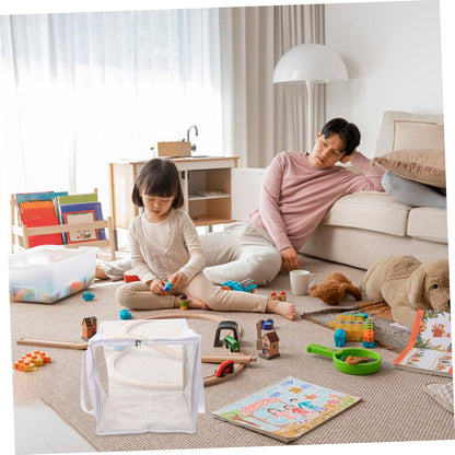 Playroom Toy Organizer 2 Large Pvc Toy Storage Bags Toy Boxes Zipper Efficient Storage for Boys and Girls