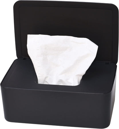 Diaper Wipes Dispenser, Tissue Storage Box Case (Black)