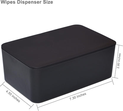 Diaper Wipes Dispenser, Tissue Storage Box Case (Black)