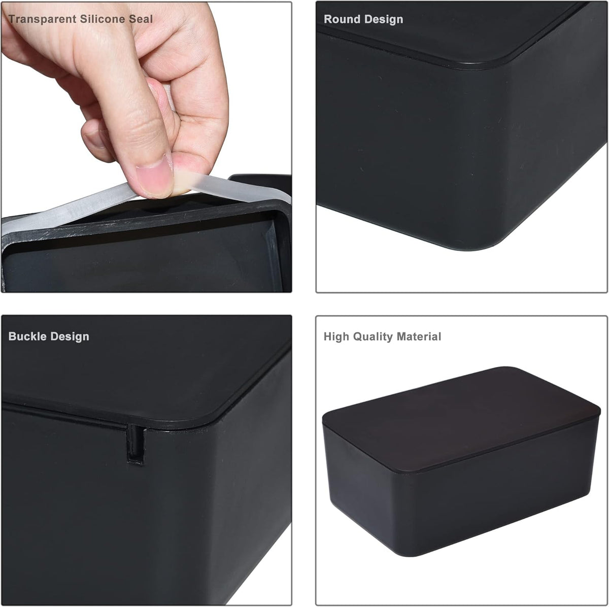Diaper Wipes Dispenser, Tissue Storage Box Case (Black)