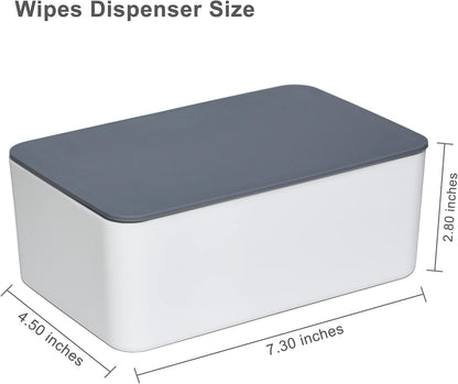 Diaper Wipes Dispenser, Tissue Storage Box Case (Black)