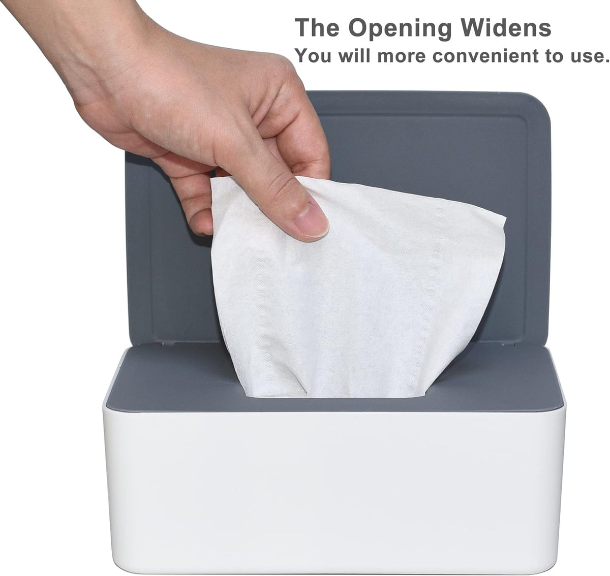 Diaper Wipes Dispenser, Tissue Storage Box Case (Black)
