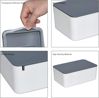 Diaper Wipes Dispenser, Tissue Storage Box Case (Black)