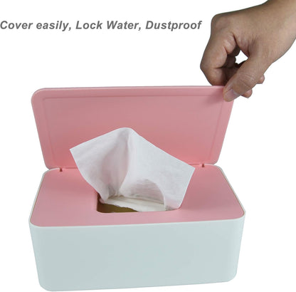Diaper Wipes Dispenser, Tissue Storage Box Case (Black)