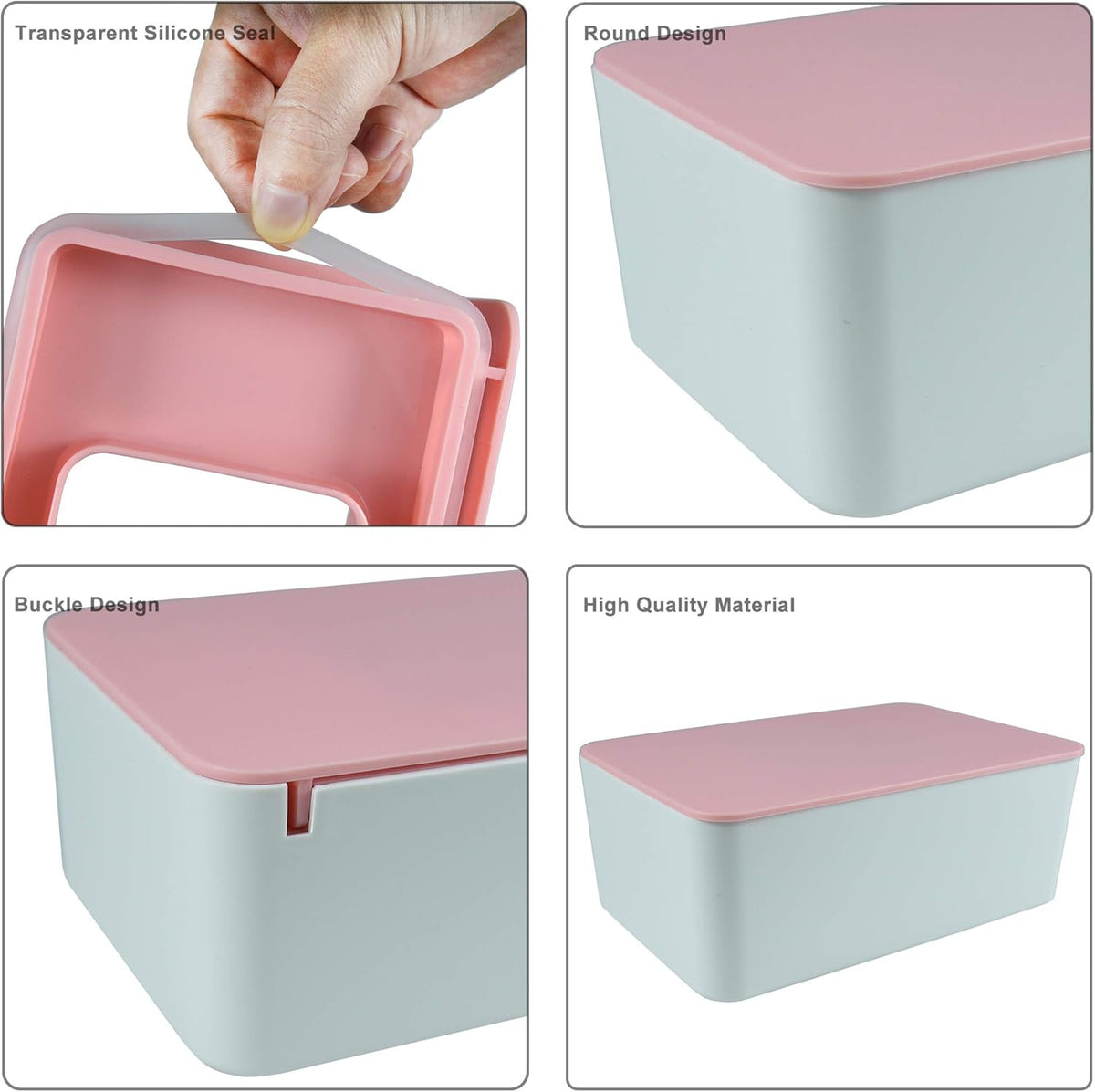 Diaper Wipes Dispenser, Tissue Storage Box Case (Black)