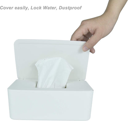 Diaper Wipes Dispenser, Tissue Storage Box Case (Black)