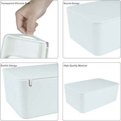 Diaper Wipes Dispenser, Tissue Storage Box Case (Black)