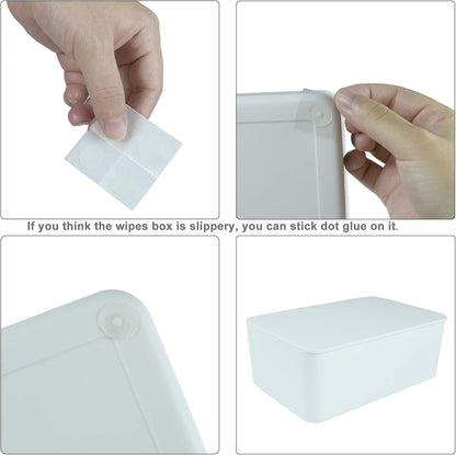 Diaper Wipes Dispenser, Tissue Storage Box Case (Black)
