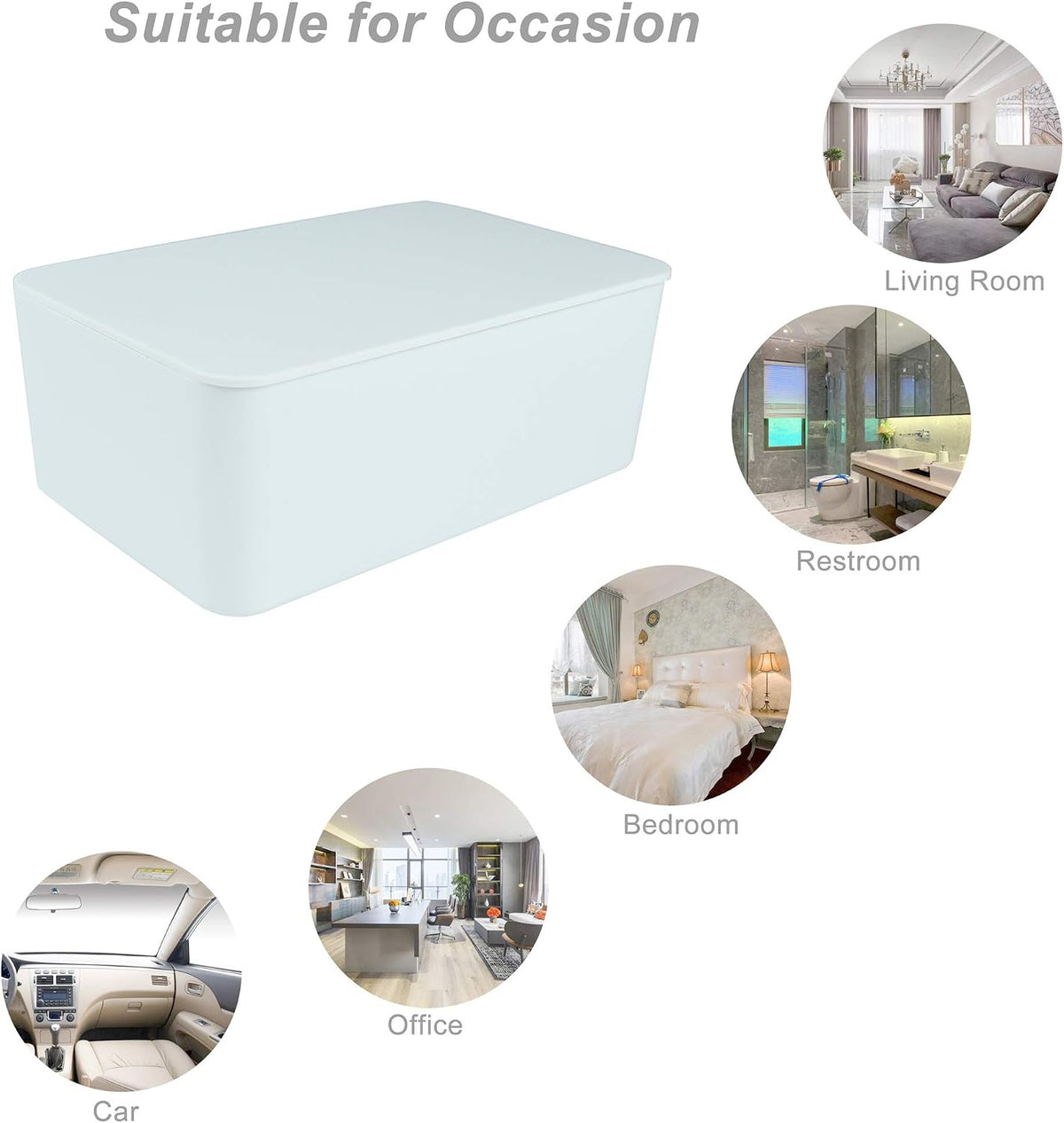 Diaper Wipes Dispenser, Tissue Storage Box Case (Black)