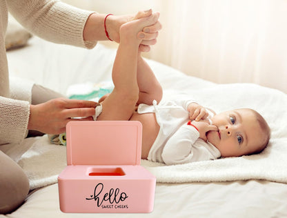 Hello Sweet Cheeks Flushable Wipes Holder Baby Wipes Dispenser