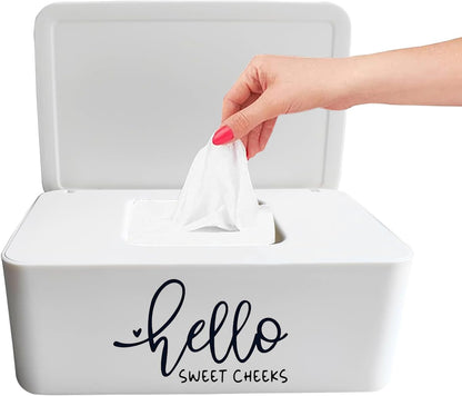 Hello Sweet Cheeks Flushable Wipes Holder Baby Wipes Dispenser