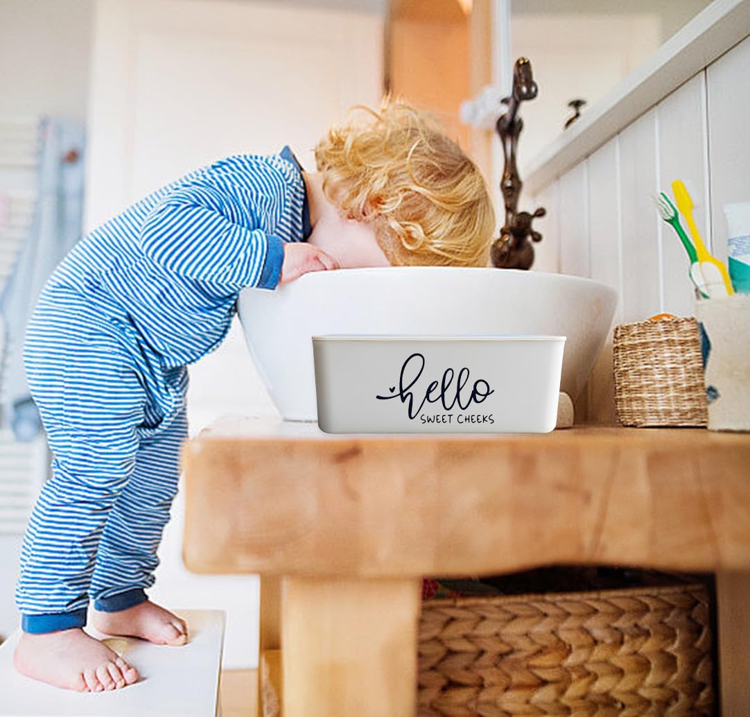 Hello Sweet Cheeks Flushable Wipes Holder Baby Wipes Dispenser