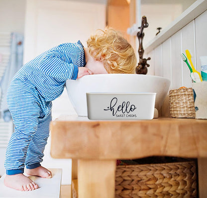 Hello Sweet Cheeks Flushable Wipes Holder Baby Wipes Dispenser
