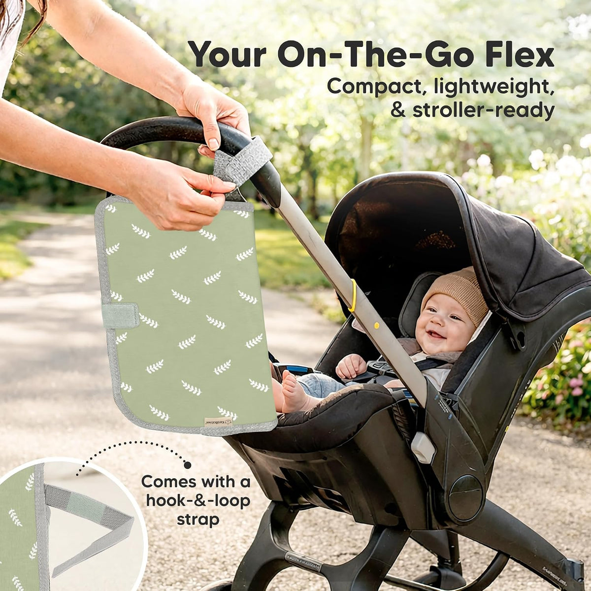 Portable Changing Pad for Baby, Travel Large 26x21 (Classic Gray)