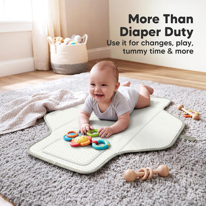 Portable Changing Pad for Baby, Travel Large 26x21 (Classic Gray)