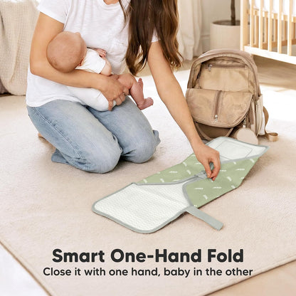 Portable Changing Pad for Baby, Travel Large 26x21 (Classic Gray)