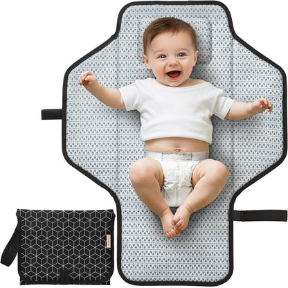 Portable Changing Pad for Baby, Travel Large 26x21 (Classic Gray)