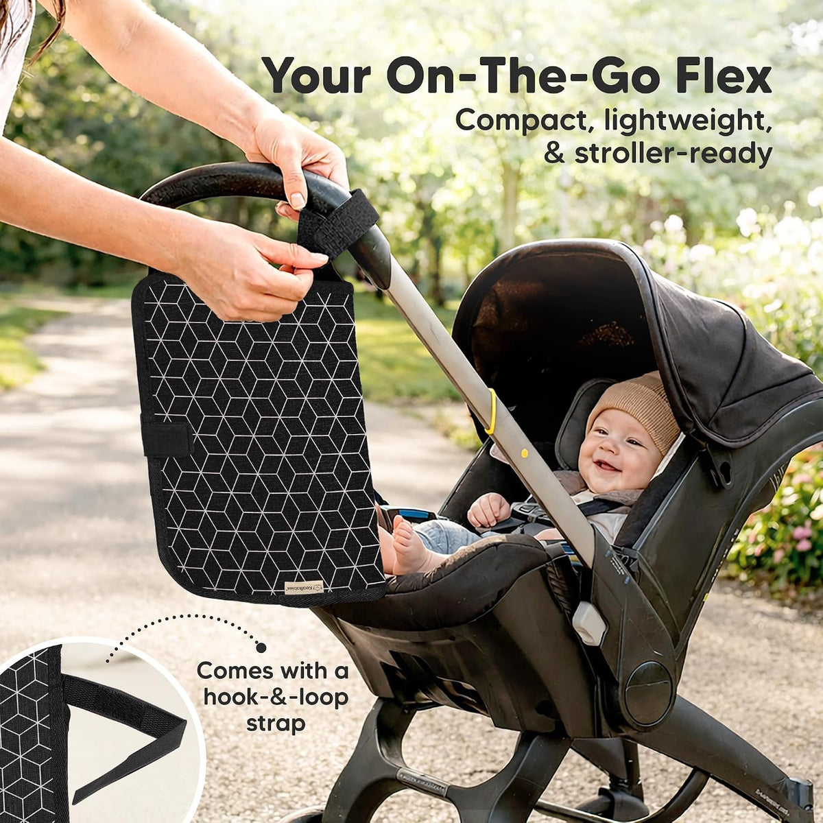 Portable Changing Pad for Baby, Travel Large 26x21 (Classic Gray)