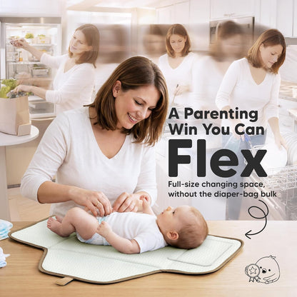 Portable Changing Pad for Baby, Travel Large 26x21 (Classic Gray)