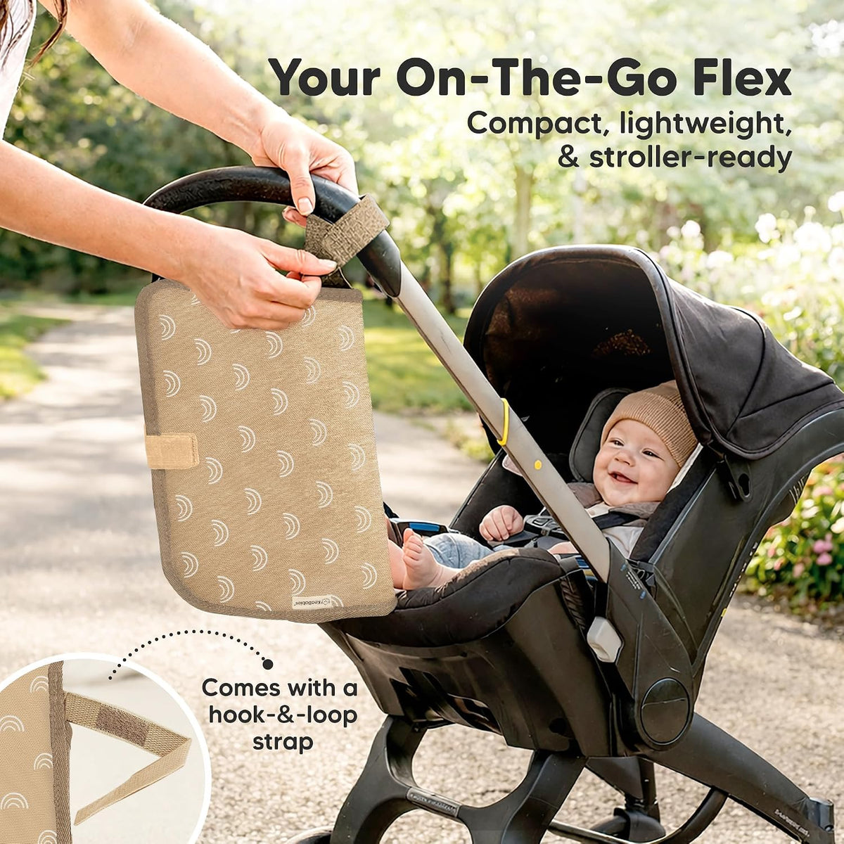 Portable Changing Pad for Baby, Travel Large 26x21 (Classic Gray)