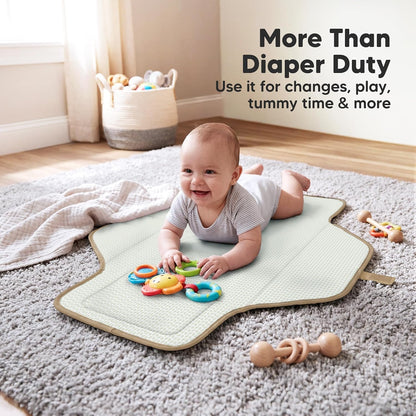 Portable Changing Pad for Baby, Travel Large 26x21 (Classic Gray)