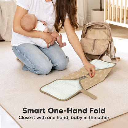 Portable Changing Pad for Baby, Travel Large 26x21 (Classic Gray)