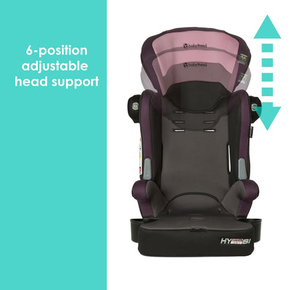 Hybrid SI 3-in-1 Combination Booster Seat, Dash Plum – Side-Impact Protection, 3-Stage Growth Design, Adjustable Headrest, Cushioned Comfort