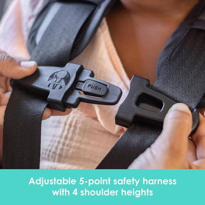 Hybrid SI 3-in-1 Combination Booster Seat, Dash Plum – Side-Impact Protection, 3-Stage Growth Design, Adjustable Headrest, Cushioned Comfort