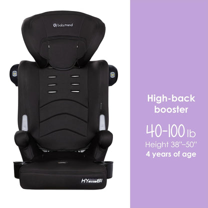 Hybrid SI 3-in-1 Combination Booster Seat, Dash Plum – Side-Impact Protection, 3-Stage Growth Design, Adjustable Headrest, Cushioned Comfort