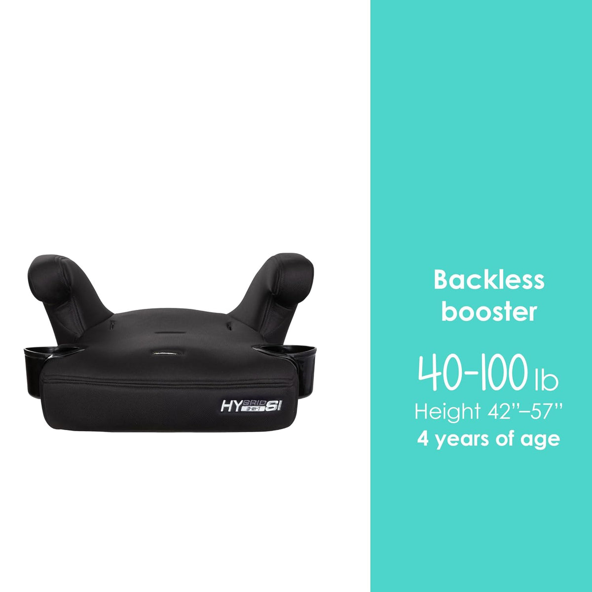 Hybrid SI 3-in-1 Combination Booster Seat, Dash Plum – Side-Impact Protection, 3-Stage Growth Design, Adjustable Headrest, Cushioned Comfort
