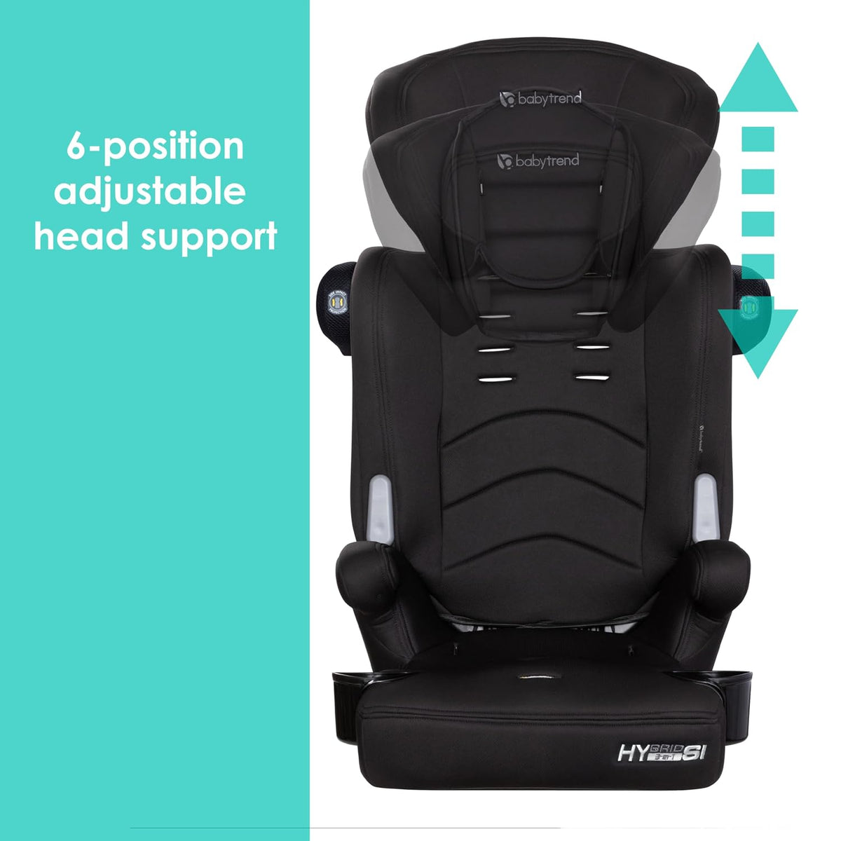 Hybrid SI 3-in-1 Combination Booster Seat, Dash Plum – Side-Impact Protection, 3-Stage Growth Design, Adjustable Headrest, Cushioned Comfort