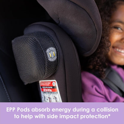 Hybrid SI 3-in-1 Combination Booster Seat, Dash Plum – Side-Impact Protection, 3-Stage Growth Design, Adjustable Headrest, Cushioned Comfort