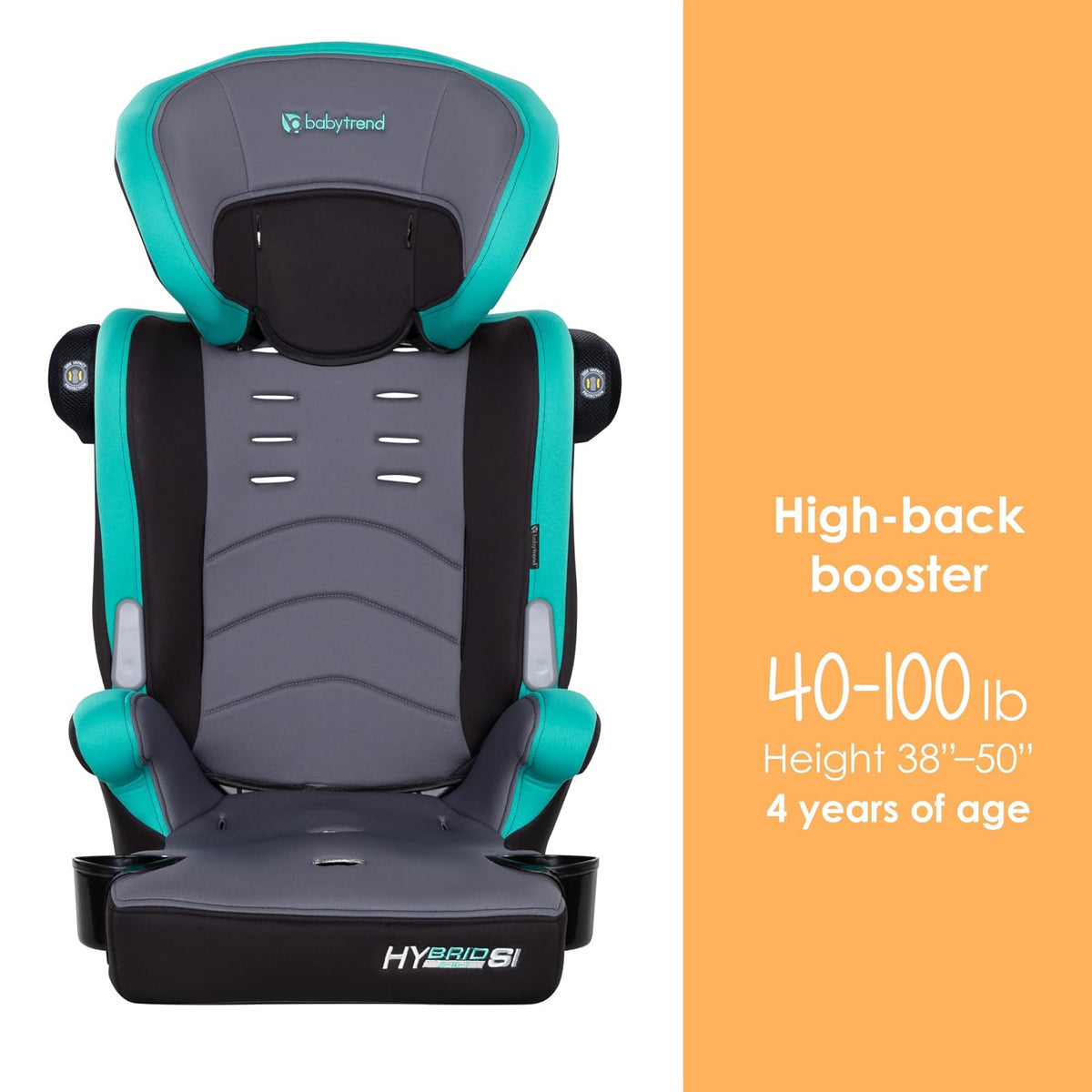 Hybrid SI 3-in-1 Combination Booster Seat, Dash Plum – Side-Impact Protection, 3-Stage Growth Design, Adjustable Headrest, Cushioned Comfort