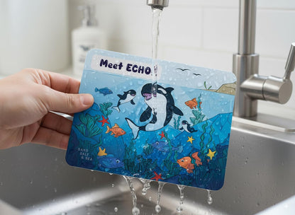 Beachy Sea Life Silicone Bibs for Babies - 2 Pack Sea Life Bibs for Boys and Girls - Easy to Clean Adjustable