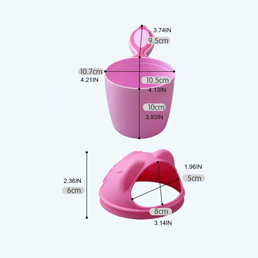 Cartoon Baby Bath Waterfall Rinser Kids Shampoo Rinse Cup Bath Shower Washing for Head Cup Baby Shower Spoons