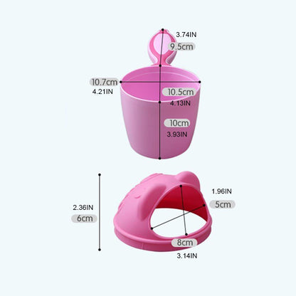 Cartoon Baby Bath Waterfall Rinser Kids Shampoo Rinse Cup Bath Shower Washing for Head Cup Baby Shower Spoons