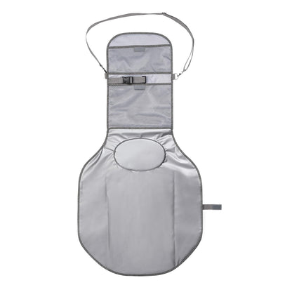 Portable Baby Changing Pad, Gray, Waterproof, with Mesh Storage Pockets and Built-in Cushioned Pillow
