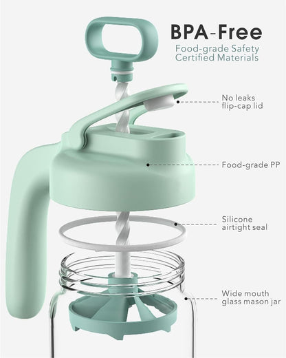 Glass Breast Milk Pitcher, Baby Formula Mixing Pitcher - 24oz, Grey