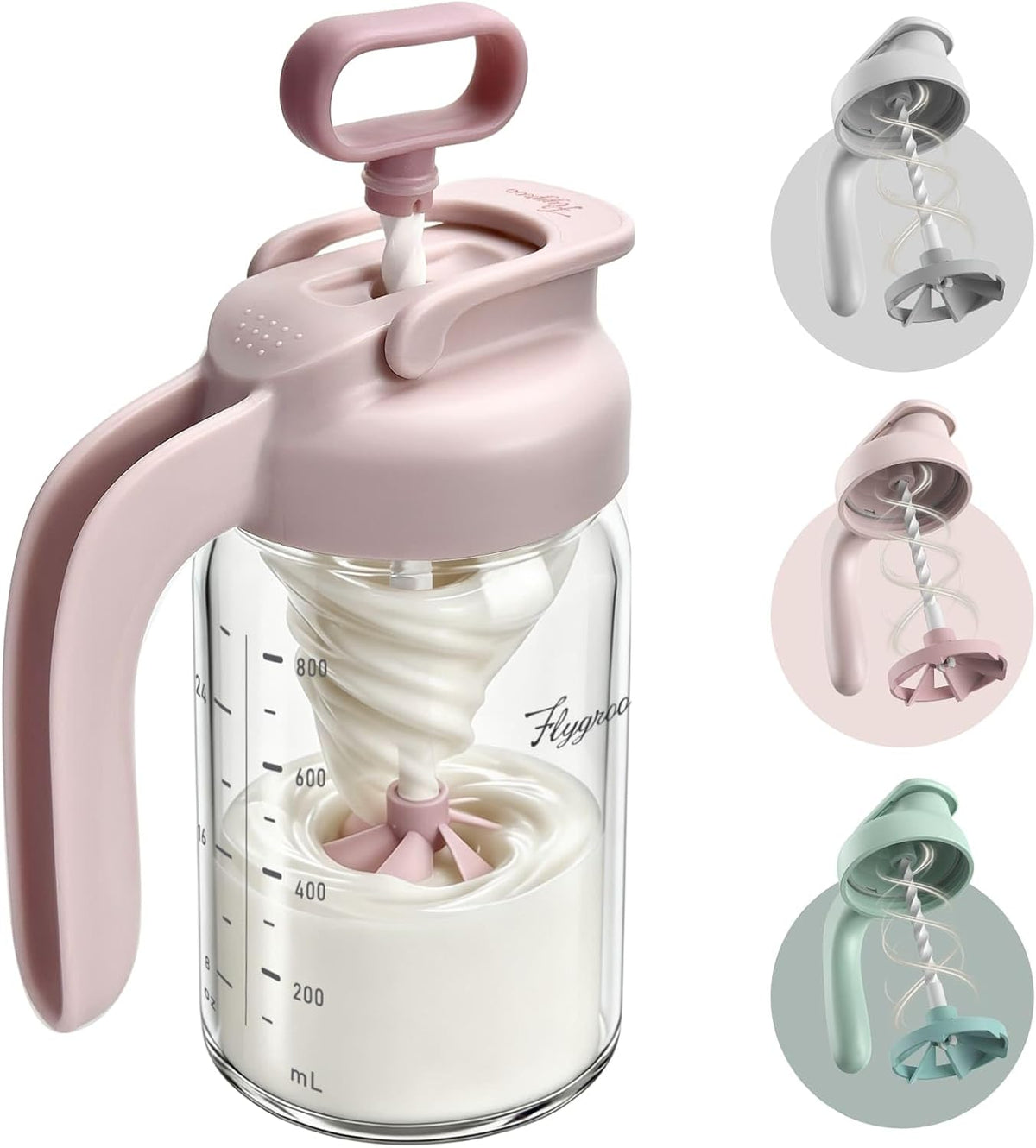Glass Breast Milk Pitcher, Baby Formula Mixing Pitcher - 24oz, Grey