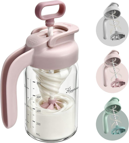 Glass Breast Milk Pitcher, Baby Formula Mixing Pitcher - 24oz, Grey