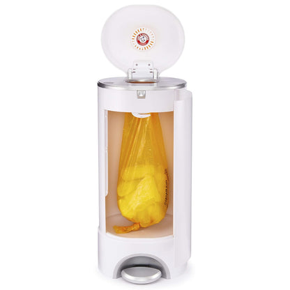 ® STEP™ Diaper Pail Powered by Arm & Hammer, #1 in Odor Control, Award-Winning, Includes 21 Snap, Seal & Toss™ Bags, 1 Starter Refill Ring, and 1 PUCK™ Baking Soda Cartridge