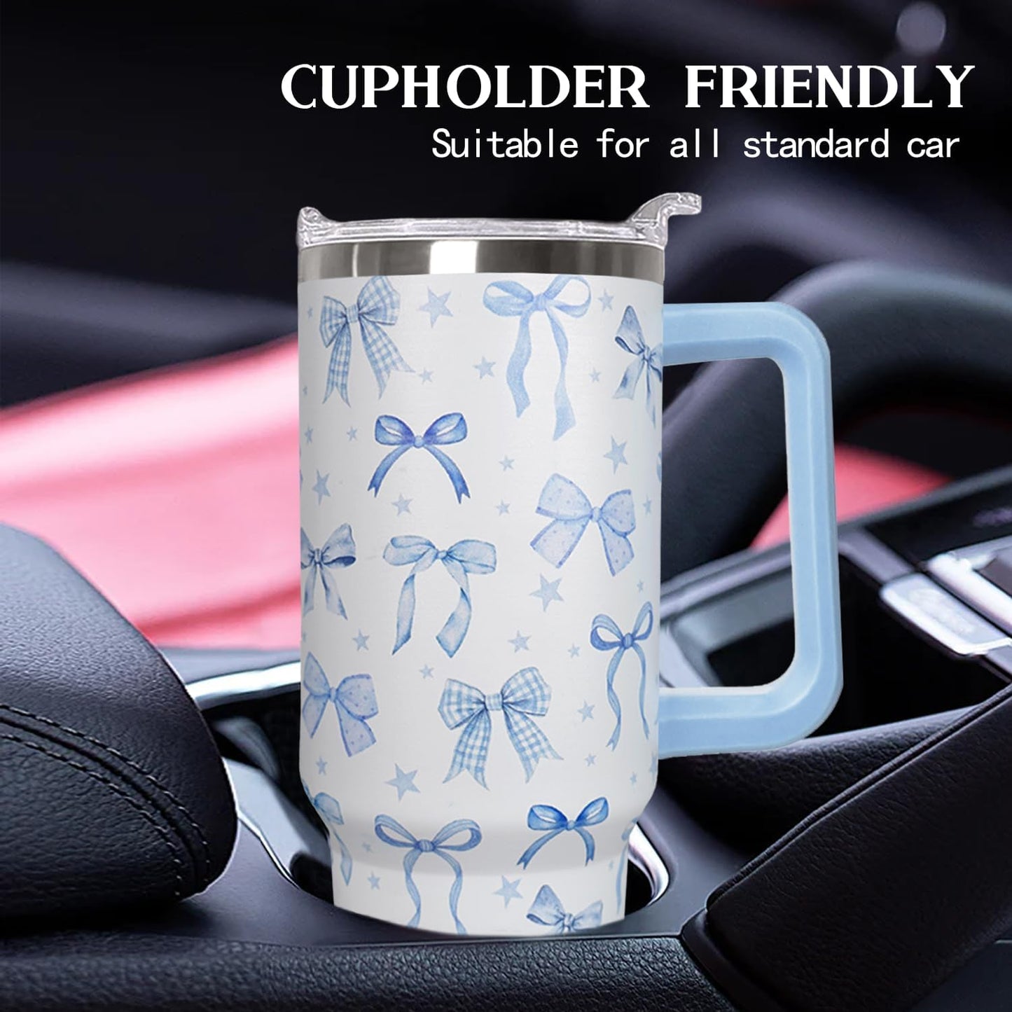 Ceovfoi 40 Oz Leopard & Zebra Print Tumbler With Handle, Lid & Straw - Insulated Travel Coffee Mug Water Bottle, Animal Print Gifts for Women Men
