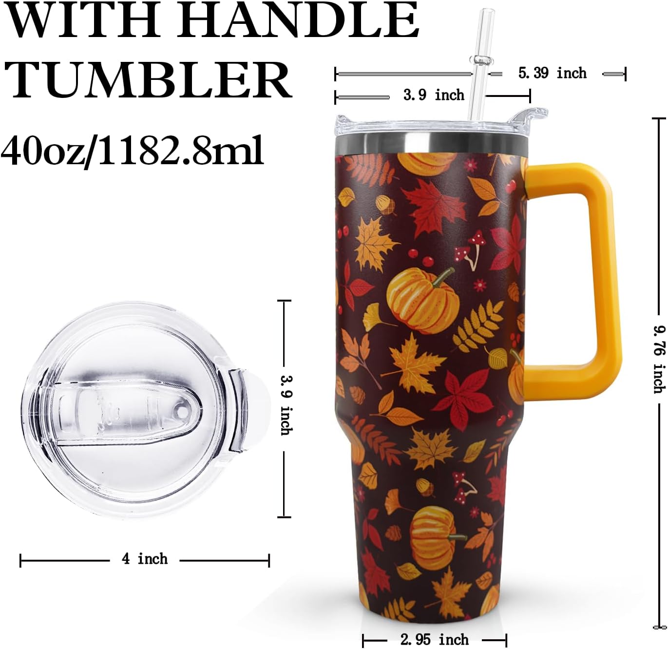 Ceovfoi 40 Oz Leopard & Zebra Print Tumbler With Handle, Lid & Straw - Insulated Travel Coffee Mug Water Bottle, Animal Print Gifts for Women Men