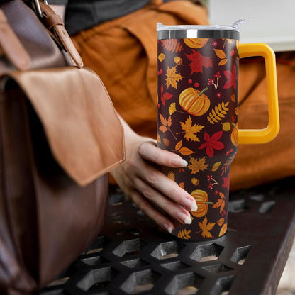 Ceovfoi 40 Oz Leopard & Zebra Print Tumbler With Handle, Lid & Straw - Insulated Travel Coffee Mug Water Bottle, Animal Print Gifts for Women Men