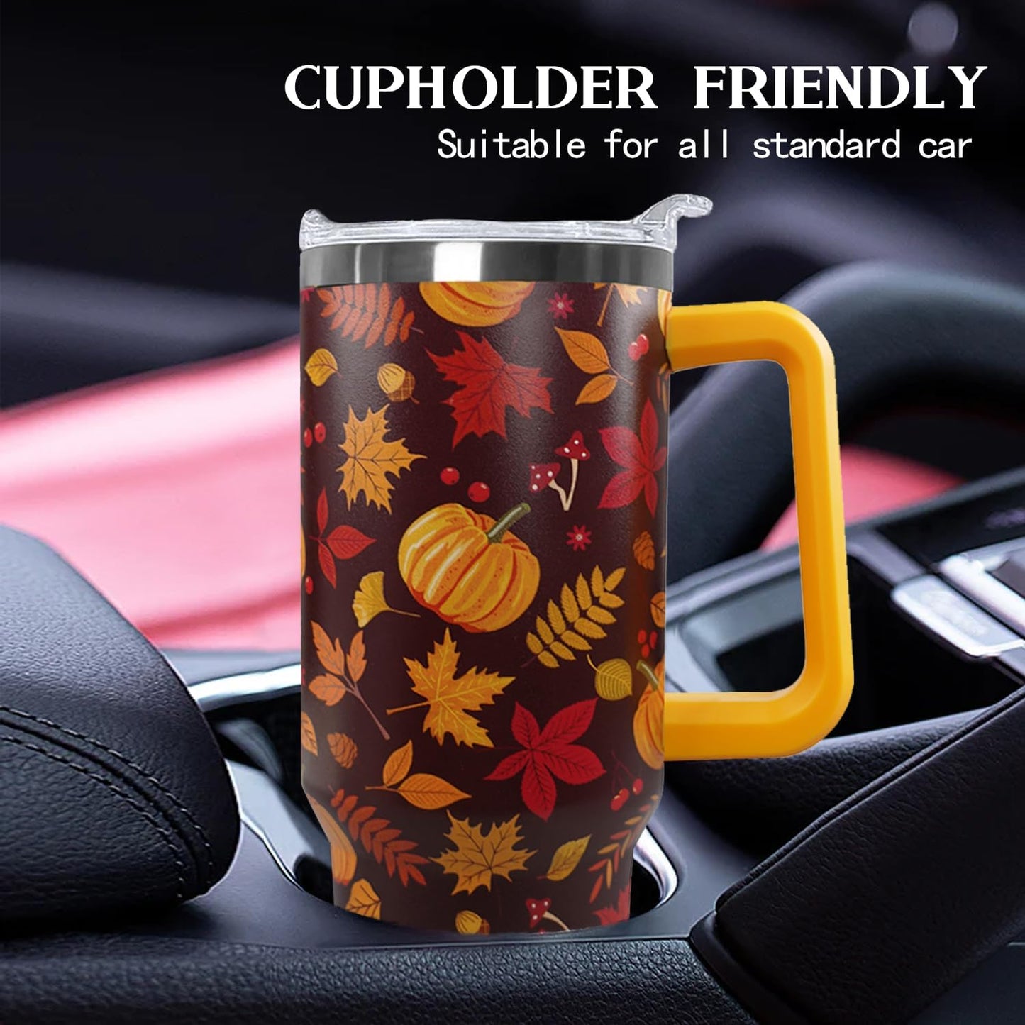 Ceovfoi 40 Oz Leopard & Zebra Print Tumbler With Handle, Lid & Straw - Insulated Travel Coffee Mug Water Bottle, Animal Print Gifts for Women Men