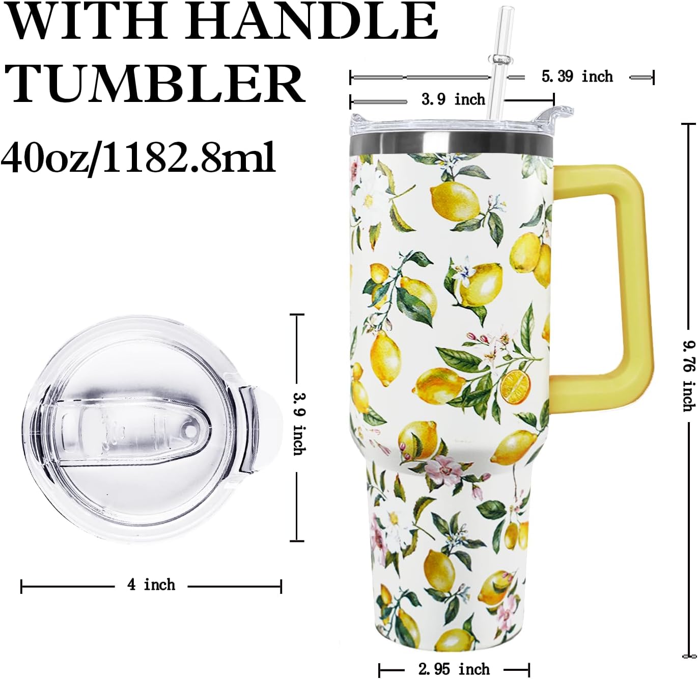 Ceovfoi 40 Oz Leopard & Zebra Print Tumbler With Handle, Lid & Straw - Insulated Travel Coffee Mug Water Bottle, Animal Print Gifts for Women Men