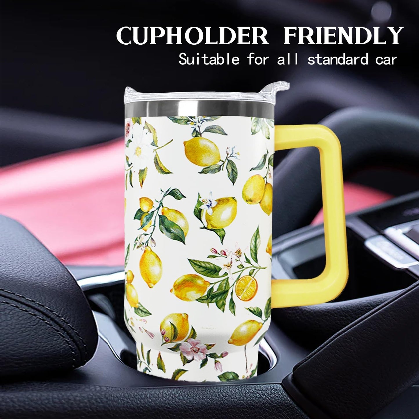 Ceovfoi 40 Oz Leopard & Zebra Print Tumbler With Handle, Lid & Straw - Insulated Travel Coffee Mug Water Bottle, Animal Print Gifts for Women Men